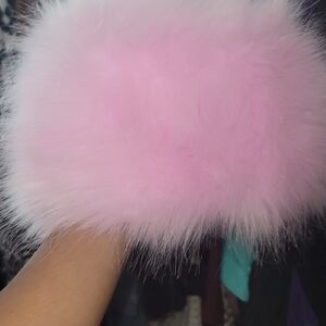 Elegant Pink Fur Hand Muff